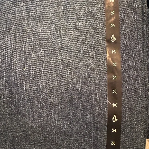 Volcom Men's Dark Blue Slim Straight Jeans - Picture 3 of 9